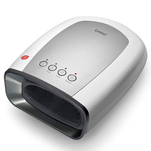 Breo iPalm520e Electric Hand Massager, Palm Massage Machine with Air Pressure, Rechargeable & Heat Compression for Cold Hands, Arthritis, Carpal Tunnel, Strain, Fatigue, Pain Relief