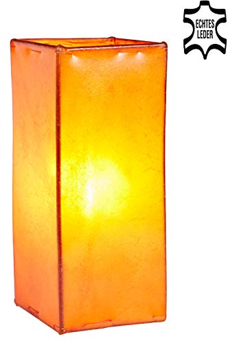 2er Set Orientalische Tischlampe Janka 30cm Lederlampe Quadratisch Lampe | Marokkanische kleine Tischlampen aus Metall… – Bild 7