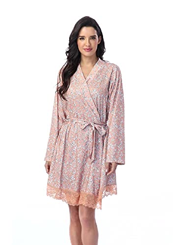 MissNina - Floral Maternity Robe for Hospital Labor Delivery Pregnancy Nursing - Best Deal on Amazon