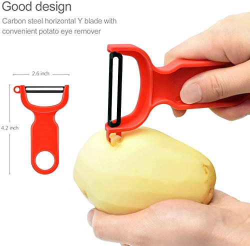 Original Vegetable Fruit Peeler Carbon Steel Blade 3 Pack Red/Green/Yellow… #TOP4