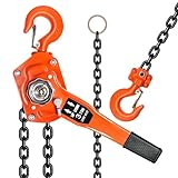 Lever Chain Hoist, 6600lbs Heavy Duty Come Along Winch, Manual Chain Hoist with Upgraded Auto Chain Leading & 360° Rotating Hook for Industrial Use, Warehouse and Construction (3Ton20FT)