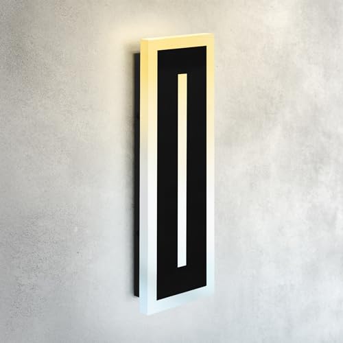 ASD 18" LED Linear Wall Sconce | 3CCT Dimmable, Front Door Porch | Black