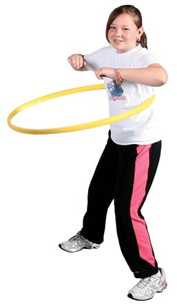 Sportime UltraHoops Strong and Controllable No-Kink PE Hoops - 24 inch - Set of 6 - Assorted Colors