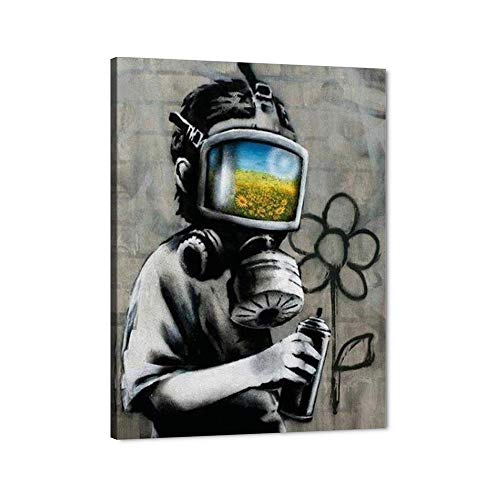 Yatsen Bridge Bedroom Wall Decor, Gas Boy Banksy Wall Art, HD Print of Modern Art Graffiti Decorations for Living Room Ready to Hang - 18x24 inch