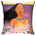 YHML Fundas de almohada de peluche cuadradas con diseño de anime Pocahontas y Meeko, para salón, sofá, cama infantil, decoración del hogar, 45 x 45 cm