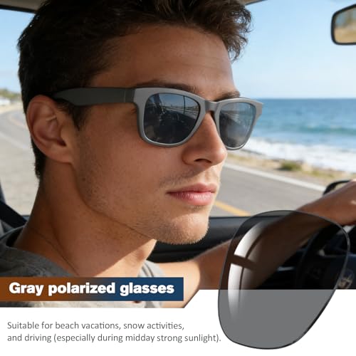 Image of Yeahxing Lenses Compatible with Ray-Ban Meta Glasses Gen 2 /1 /Wayfarer | Polarized lenses for 53mm Large /50mm Regular Wayfarer. Fits RW4006 /RW4012 /RW4008. UV protection, scratch-resistant.