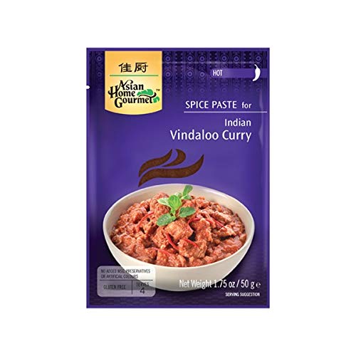 ASIAN HOME GOURMET 3er Pack Gewürzpaste für Indisches Vindaloo Curry [3x 50g]