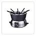 LITTLE BALANCE 8386 Fondue Elegance 8 - Appareil à fondue 8 personnes - Caquelon anti-adhésif 1,8 litres - Puissance 800 W - Finition Inox brossé premium