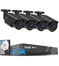 【4K 800万画素・双方向通話・PoE給電・2TB HDD内蔵】4COVR 防 4K 800万画素・双方向通話・PoE給電・2TB HDD内蔵】4COVR 防 Amazon.co.