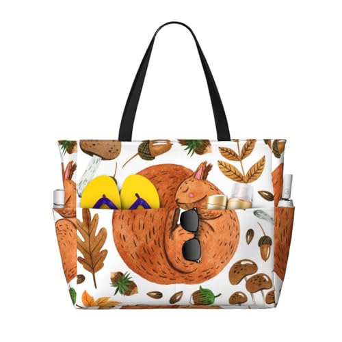 Sac de plage écureuil grand format pour vos sorties en bord de mer