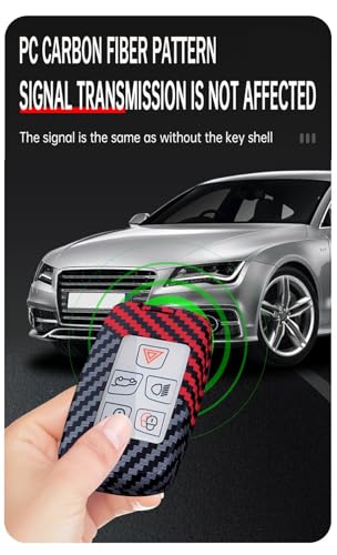 Étui à clé Jaguar XE XF et Range Rover coque de protection 5 boutons noire et rouge - 6