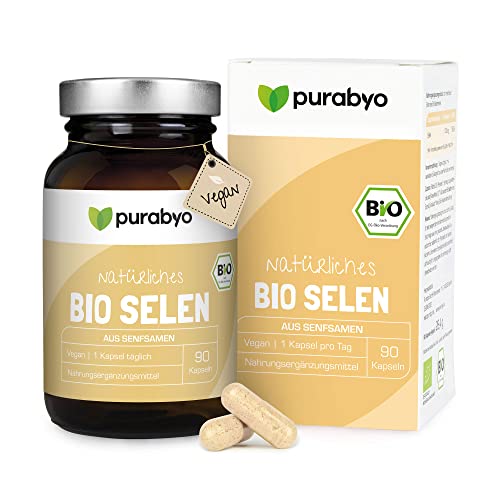 Bio Selen Kapseln aus Senfsamen | im Glas | Selen 100µg pro Kapsel | 3-Monatsversorgung | Organisches Selenmethionin | Nur 1 Kapsel täglich | Selen Bio | Selen hochdosiert Cover