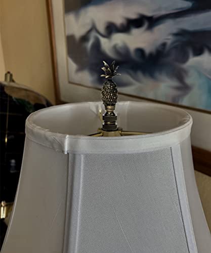 Image of Tall Pineapple Lamp Finial Antique Brass Metal 2.5 inchh