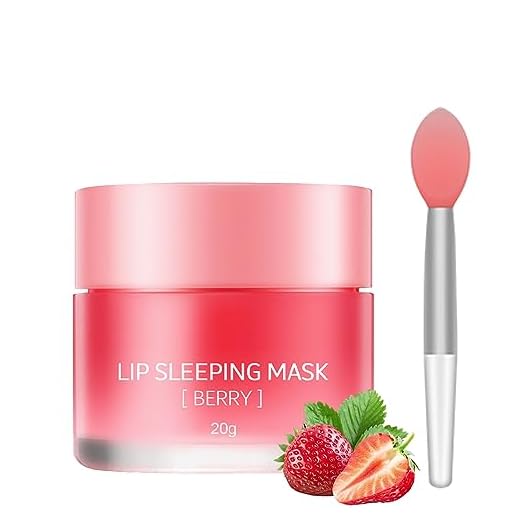 Lip Sleeping Mask, Moisturizing Lip Mask, Overnight Lip Mask for Chapped Cracked Dry Lips, Long Lasting Nourishing Lip Balm for Repair Lips, Hydrating Lip Mask for Women Men Lip Care