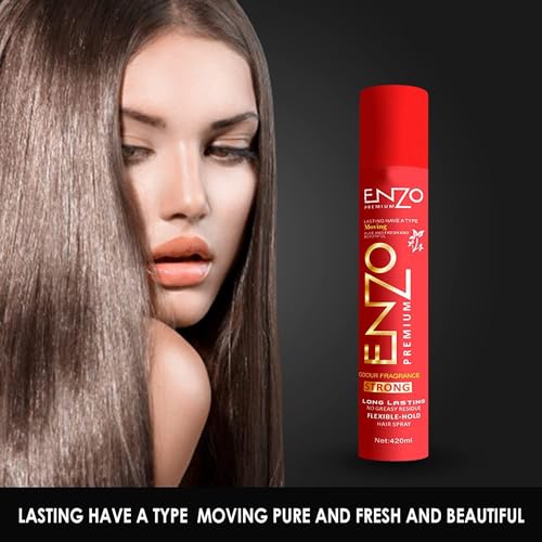 Image of Nova & Enzo Hairspray - Hairstyling Tool for Shine & Long Hold Hair Spray (Set of 2 Hair Spray) 400ML + 420ML