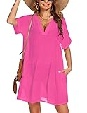 AI'MAGE Women's Summer Bathing Suit Cover Bikini Swim Coverup Sexy Beach Tunic Top S-XXL
