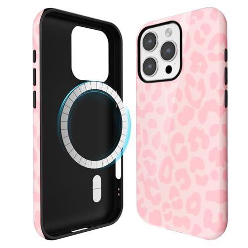 Coque léopard rose iPhone 16 Pro look esthétique Y2k en silicone
