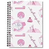 College Ruled Spiral Notebook Pink Journaling Watercolor Notepad Ski Journal And Planner Skiing Composition Pack Notebooks College Ruled Music Sheet Guitar Tabs