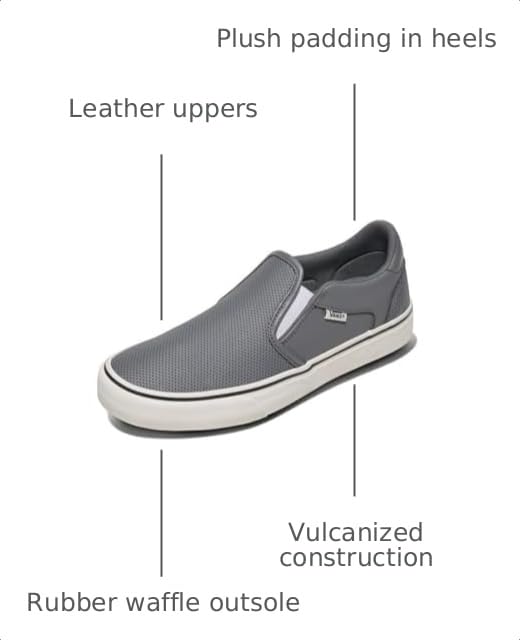 Image of Vans Mens Asher Deluxe Slip-on Shoe | Comfortable Sneakers for Fashion, Walking & Everyday Wear