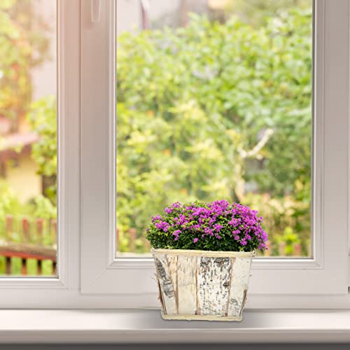 Pots de fleurs carrés de tailles différentes pour éviter les fuites d'eau