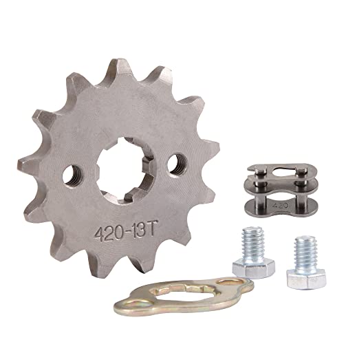 WOOSTAR Motorcycle 420-13T Front Sprocket 17mm for 50cc 70cc 90cc 110cc 125cc Dirt Pit Bike Mini Bike ATV 4 Wheeler Moped