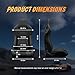 Universal Racing Seats Bucket Seats Adjustable Carbon Back Car Seats 1 Pair Reclinable Sport Seats with Dual Lock Sliders PVC Leather