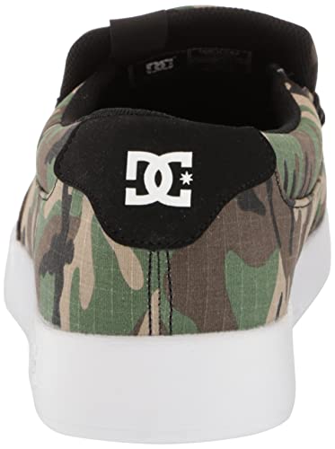 DC Men's Villian Casual Slip on Skate Shoe Military CAMO 6.5