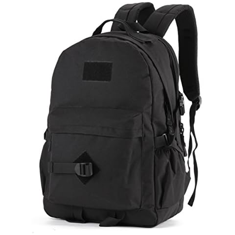 Hiking Backpack 40L Casual Backpack Military Tactical Rucksack Waterproof Assault Pack School Bag for Men Women Camping Laptop Backpack Trekking Backpack Black Cover