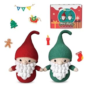 Lolcrochet Weihnachtswichtel Amigurumi Häkelset 2er-Pack