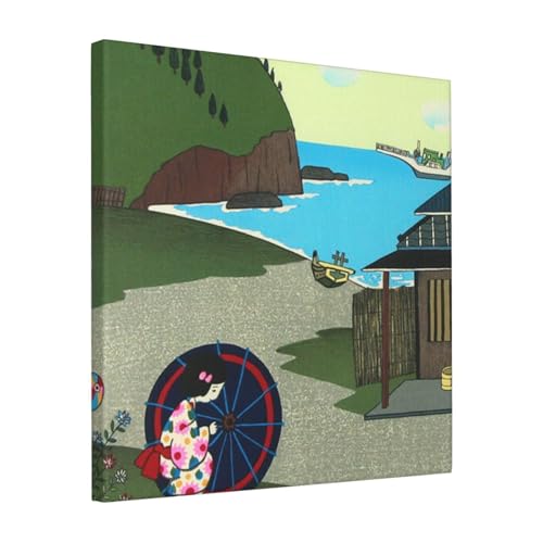 絵画 フレーム装飾画 谷内六郎 かくれんほ キャンバスアート アートパネル 壁画 壁掛け 絵 モダンアート 版画 壁飾り 世界の名画 ポスター 40x40cm