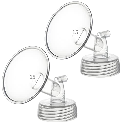 Belmikal 15mm Flange Compatible with Spectra S2 S1 9 Plus Ameda MYA Motif Luna Cimilre Breastpumps Replacement Pump Parts Flange Compatible with Spectra Parts/Accessories