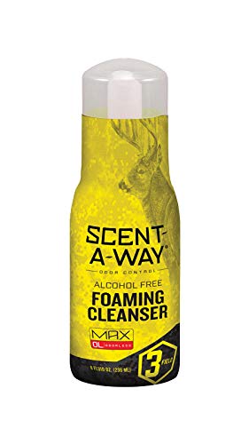 Hunters Specialties Scent-A-Way MAX Odorless Foaming Cleanser Hand Soap - Hunting Scent Eliminator for Hunters, Trappers, Anglers, and Campers - 8 Oz