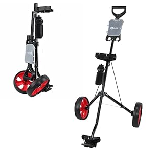 Ram Golf Carrito Plegable DE Acero DE 2 Ruedas con PORTABOTE