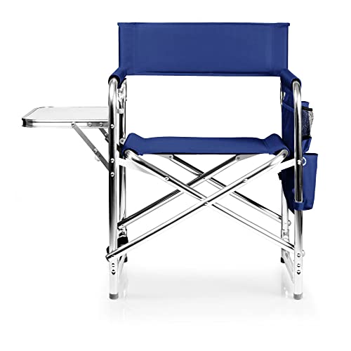 Oniva - A Picnic Time Brand - Sports Chair With Side Table, Beach Chair, Camp Chair For Adults, (Navy Blue) #TOP6