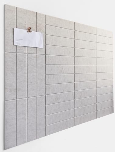 Felt bulletin board tiles, ivory, 12-pack