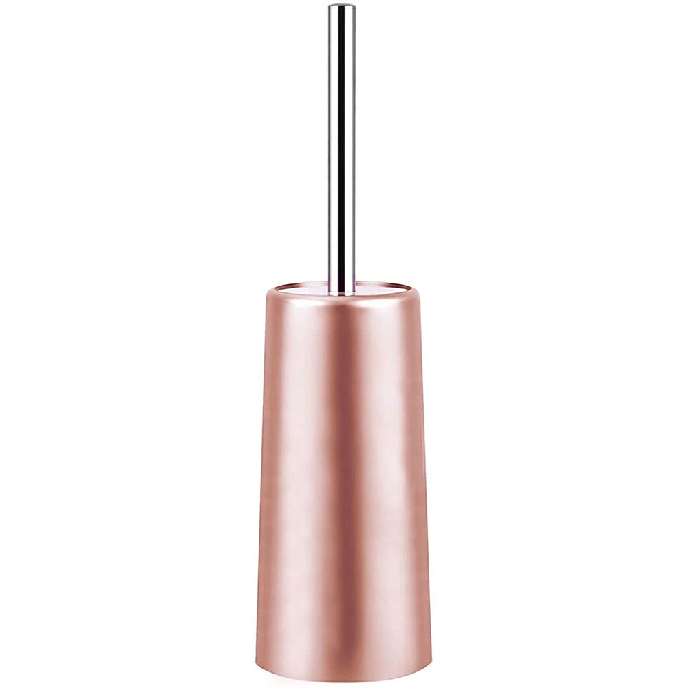 CTRLZS Stainless Steel Toilet Brush and Holder - Toilet Bowl Cleaner Brush Set for Bathroom Toilet (Rose Gold)