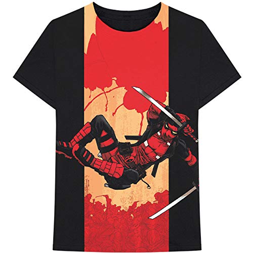 Image of Marvel Comics Deadpool Samurai Official Tee T-Shirt Mens Unisex (XX-Large) Black