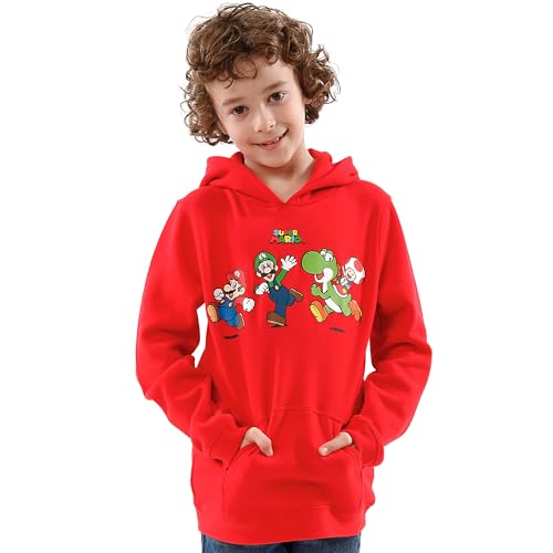 Super Mario Hoodie | Mario And Luigi Boys Sweatshirts | Yoshi Boys Hoodie | Sizes 4 To 142