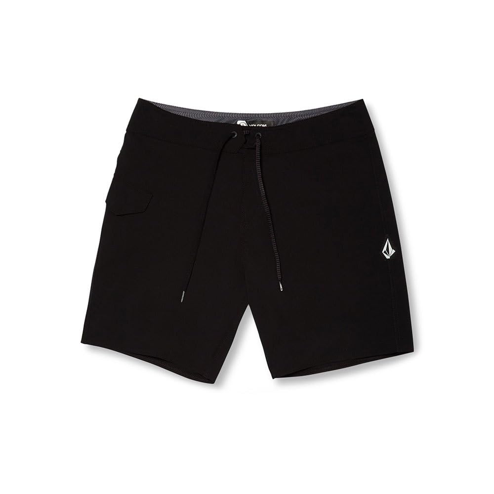 Volcom Lido Solid Mod 18 Boardshort elastico y resistente en color negro original 7