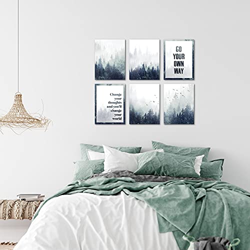 Quadros Decorativos Foresta nella Nebbia - Nessuna...