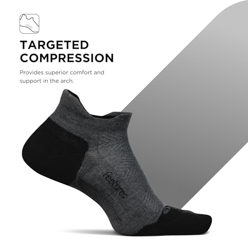 Image of Feetures Elite Max Cushion No Show Tab - Running Socks for Men & Women, Athletic Compression Socks, Moisture Wicking