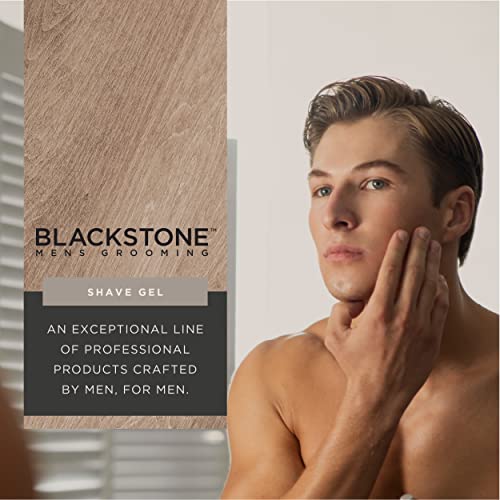 Blackstone Men's Grooming Smooth Shave Gel - Non Foaming For A Smooth Comfortable Shave - Hyaluronic Acid, Shea, Peppermint & Tea Tree - Cool, Soothe & Replenish Moisture - Sandalwood Scent (6 Oz) #TOP2