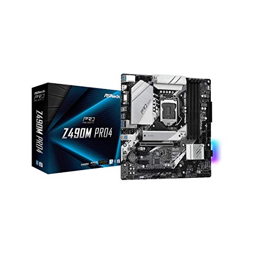 ASRock マザーボード Z490M Pro4 Intel 10世代 CPU (LGA1200) 対応 Z490 チップセット Micro ATX マザーボード 【国内正規代理店品】