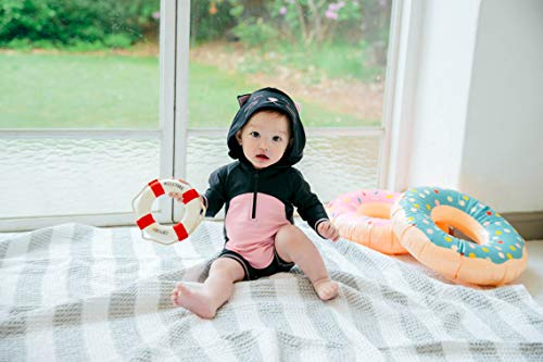 Image of VAENAIT BABY Girls One-Piece Swimsuit, UPF 50+ Long Sleeve Rash Guard, Ruffle Swimwear Infant & Toddler for 0-2 Years