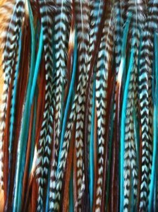 Feather Hair Extension Indian Blue 6