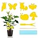 Produktbild 60 Stück Gelbsticker Fliegenfänger Steckbare Tieremuster Ideal Gelbtafeln für Topfpflanze Gegen Trauermücken Blattläuse, Minierfliegen, Balkon, Garten, Innenraum MEHRWEG