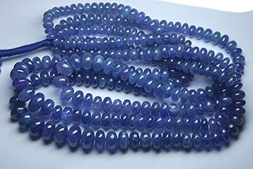 Rondelles en tanzanite véritable de 6.5-7mm pour créer un cadeau d'anniversaire fait main