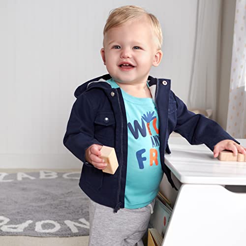 Image of Gerber Baby Hooded Cotton Twill Utility Jacket (Infant Toddler)