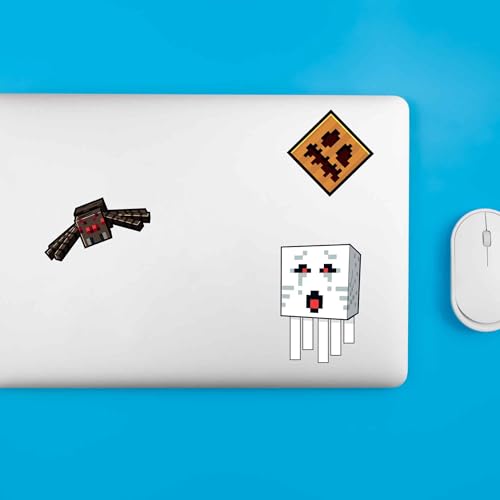 Image of Minecraft Halloween Adhesive Vinyl Decals - Fun Set of Minecraft Stickers for Car, Laptop, or Water Bottle, 1 Pack (3 Count)