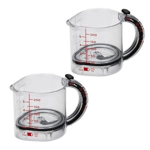 Comparison: Best Adjustable Measuring Cup 3 4-in-1 Adjustable Measuring Cup, Multi-Functional Measuring Cup with Scraper-Style Seal Base, Space-Saving Easy to Clean No Waste Design, Multi Measurings Cube Cups for Cooking and Baking